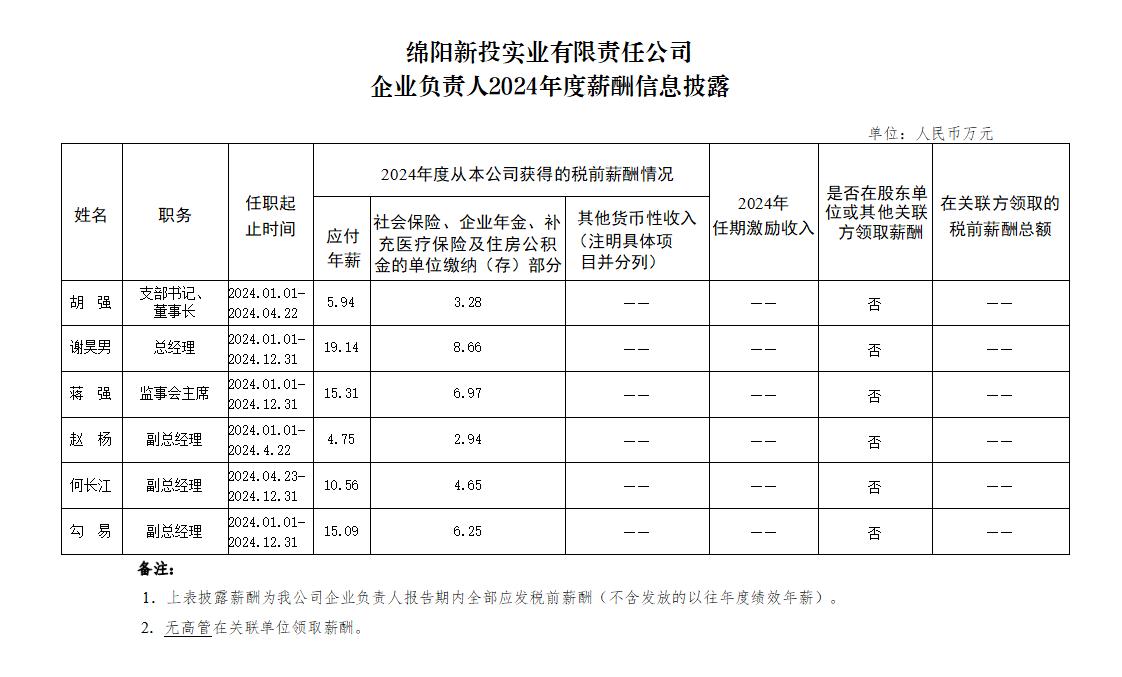 綿陽新投實業(yè)有限責任公司企業(yè)負責人2024年度薪酬信息披露_01.jpg